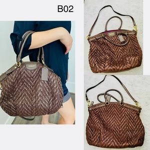 MADISON QUILTED CHEVRON NYLON LARGE LINDSEY Brown